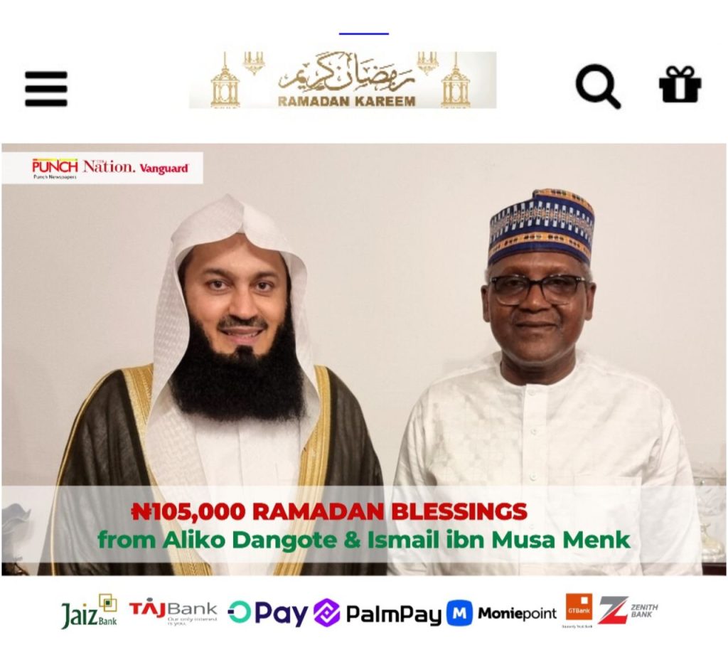 Exposing the Fake ₦105,000 Ramadan Blessings Claim from Aliko Dangote and Ismail ibn Musa Menk
